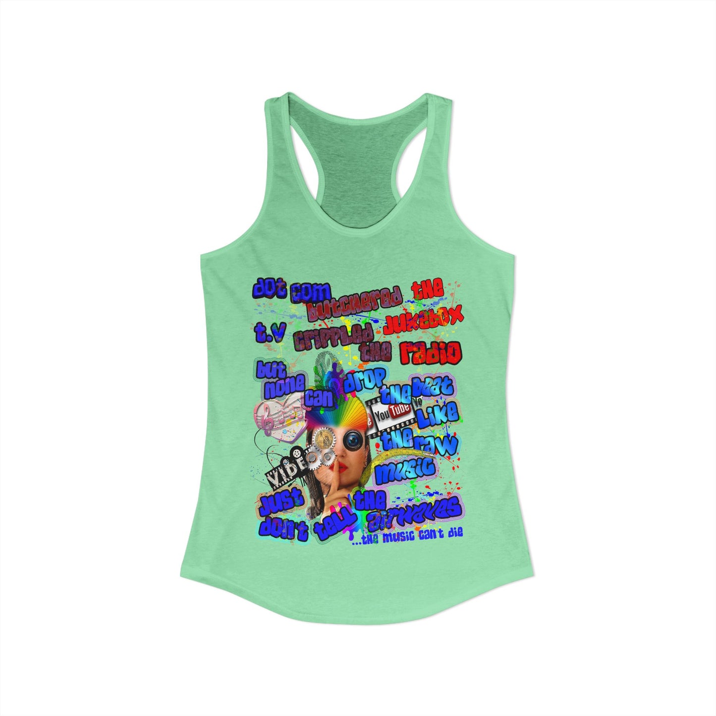 drop the beat - Women's Ideal Racerback Tank