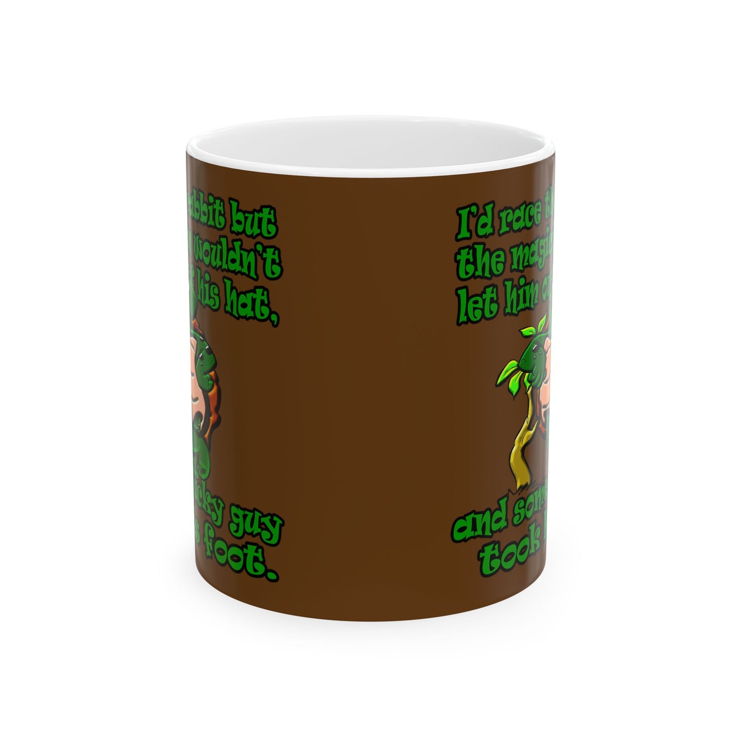 turtle race - White Mug (brown)