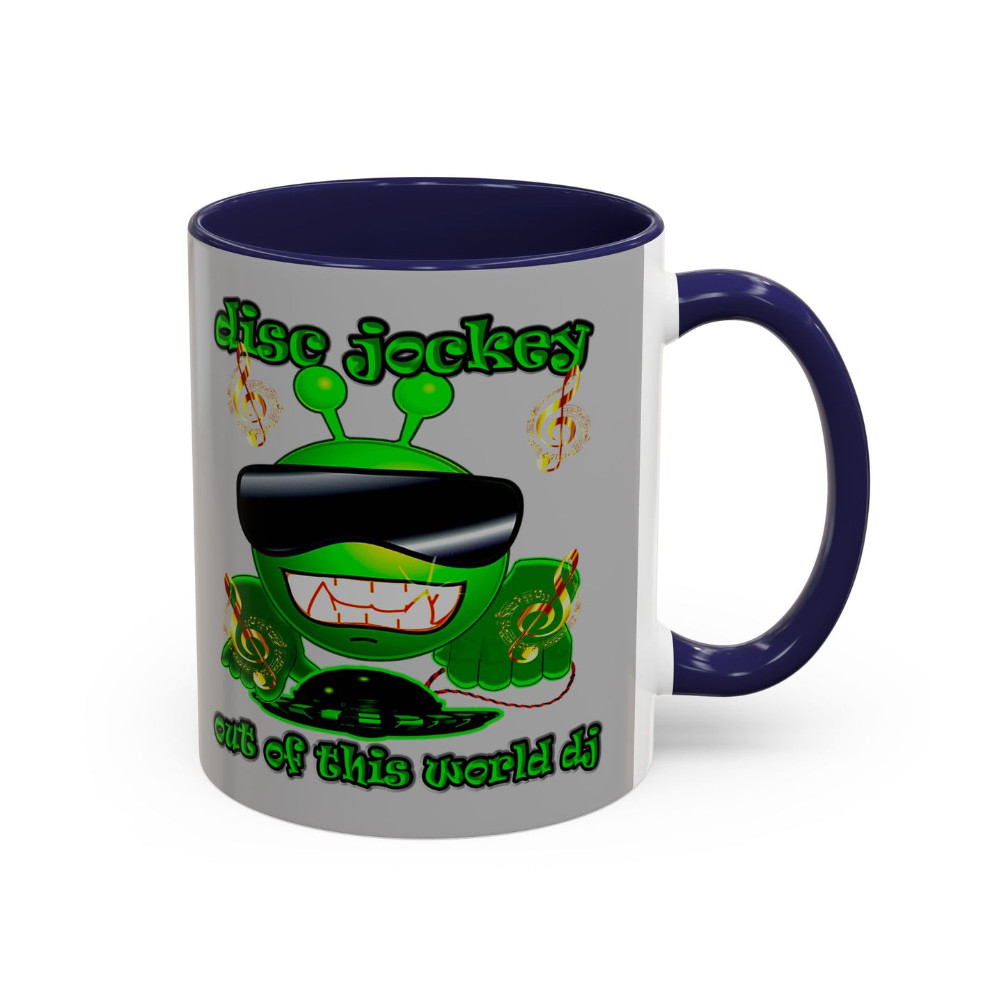 disc jockey - Accent Mug (light grey)