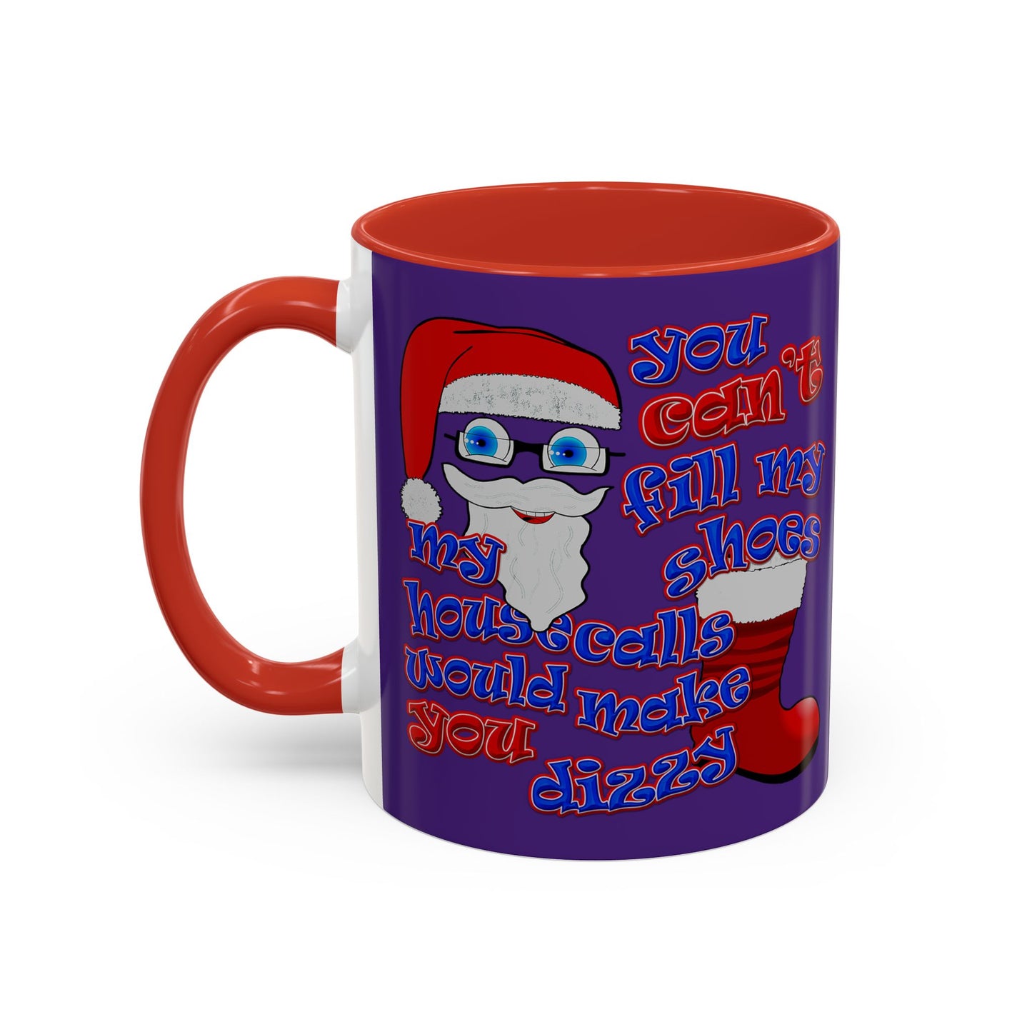 santa's shoes - Accent Mug (purple)