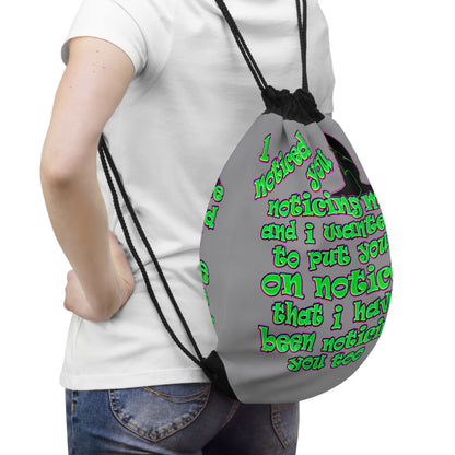 noticed you noticing - Drawstring Bag (grey)