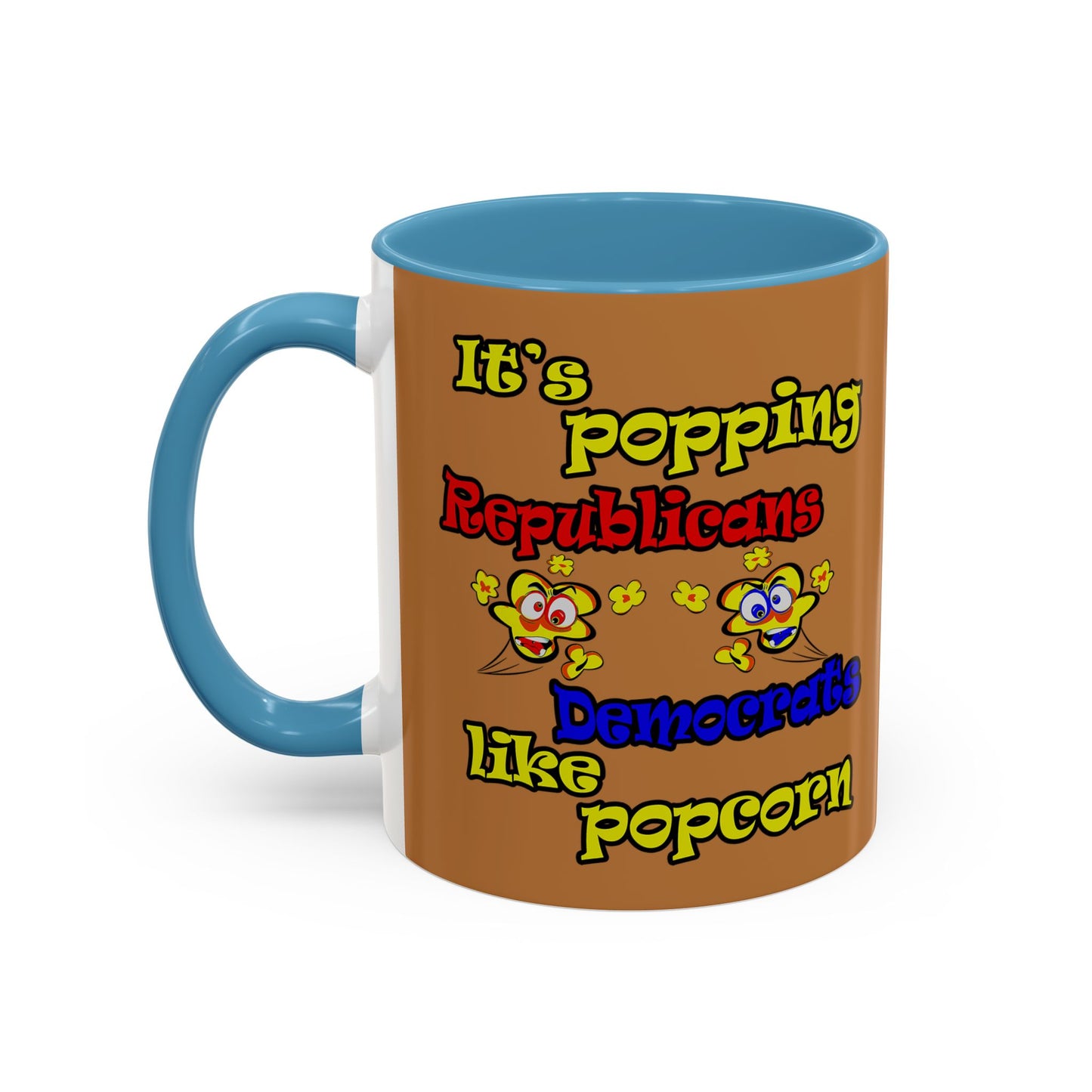 popping like popcorn - Accent Mug (light brown)