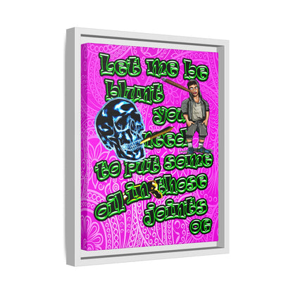 og - framed canvas art (pink swirl)