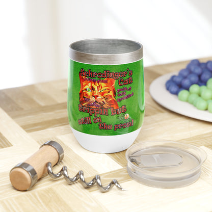 schrodinger's cat - Chill Wine Tumbler (green turf)