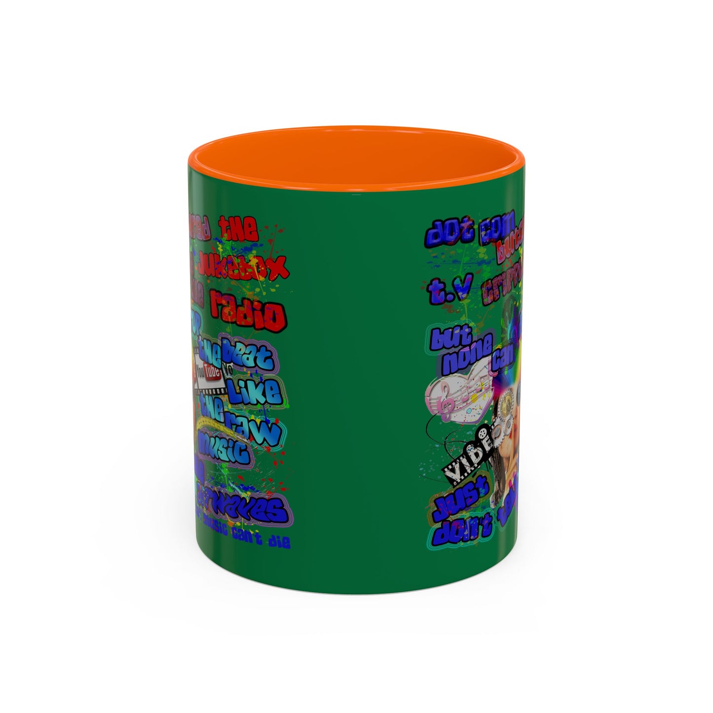 drop the beat - Accent Mug (dark green)
