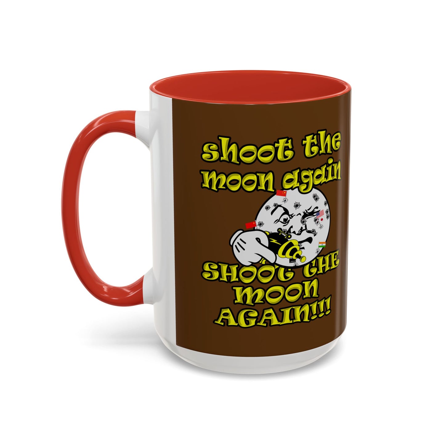 shoot the moon again - Accent Mug (brown)