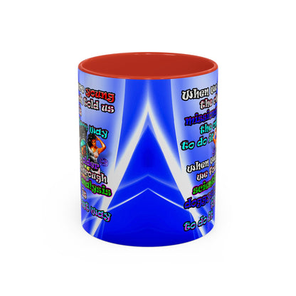 doggystyle - Accent Mug (blue-white wave)
