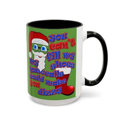 santa's shoes - Accent Mug (green)