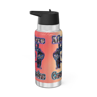 em cee squared - Gator Tumbler, 32oz (yellow-orange wave)