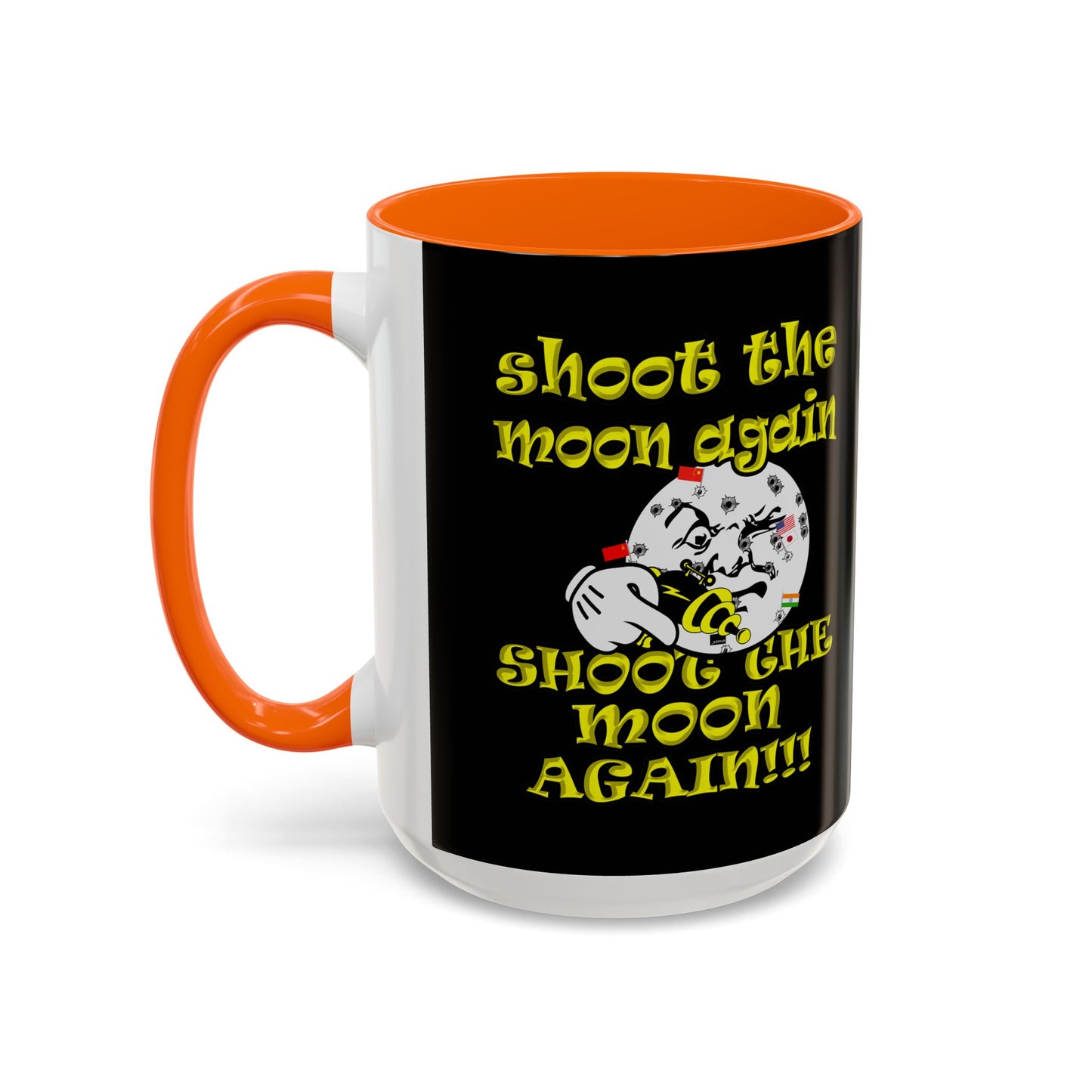 shoot the moon again - Accent Mug (black)