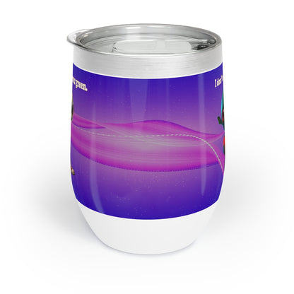 I don't care that your grey - Chill Wine Tumbler (purple-pink wave)