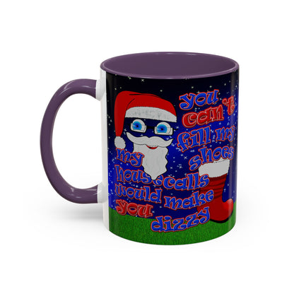 santa's shoes - Accent Mug ('snoops' background)