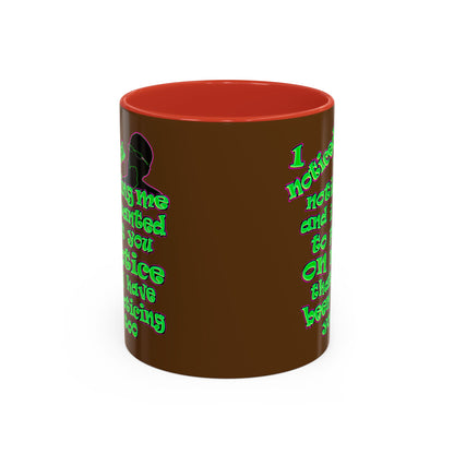 noticed you noticing - Accent Mug (brown)