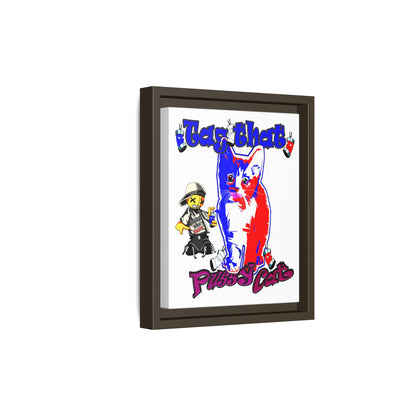 tag that - framed canvas art (white)