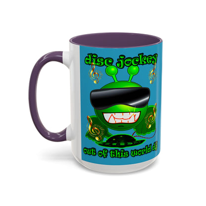 disc jockey - Accent Mug (turquoise)