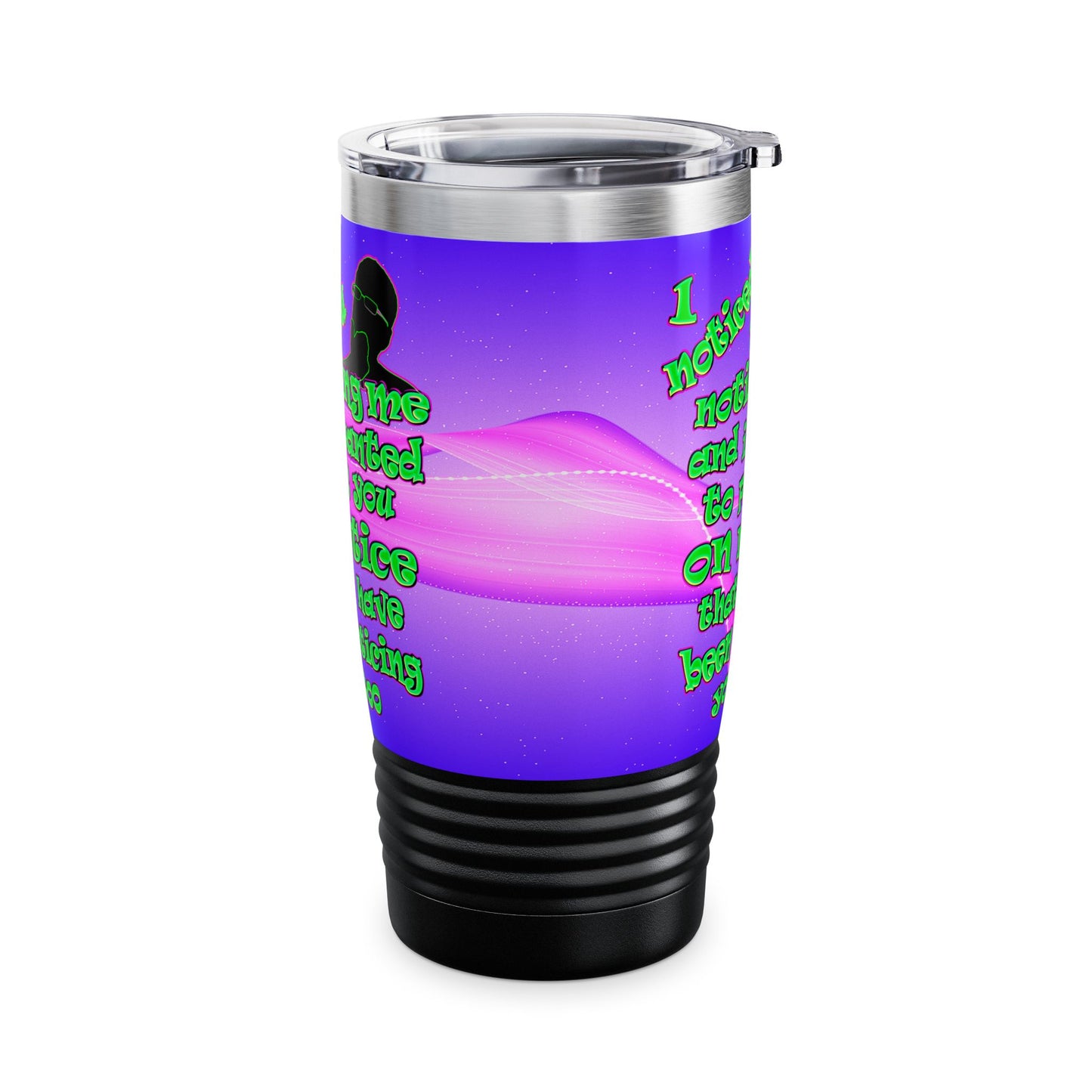 noticed you noticing - Ringneck Tumbler, 20oz (purple-pink wave)