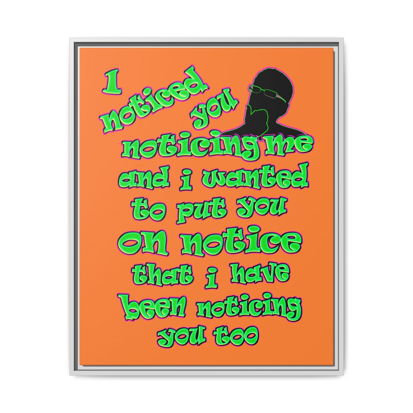 noticed you noticing - framed canvas art (crusta)