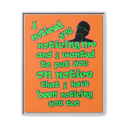 noticed you noticing - framed canvas art (crusta)