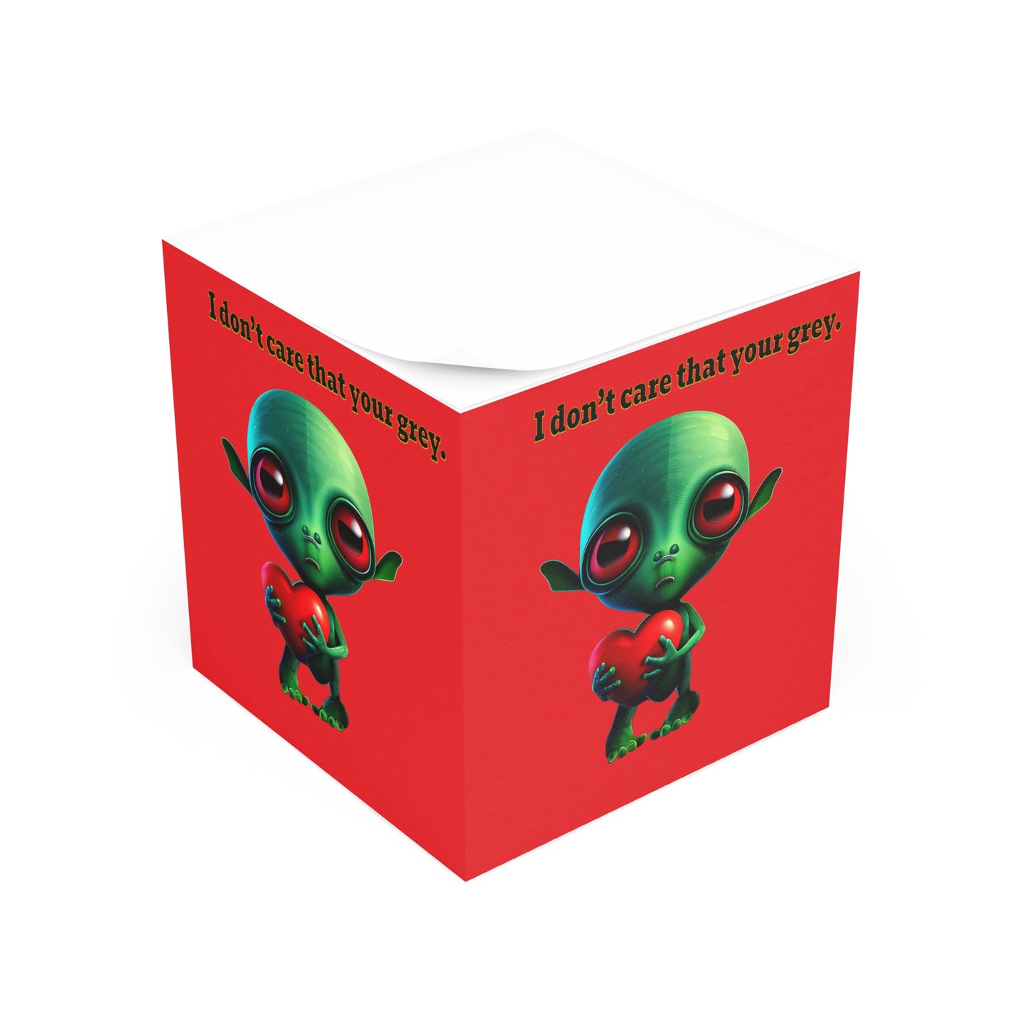 I don't care that your grey - note cube (red)