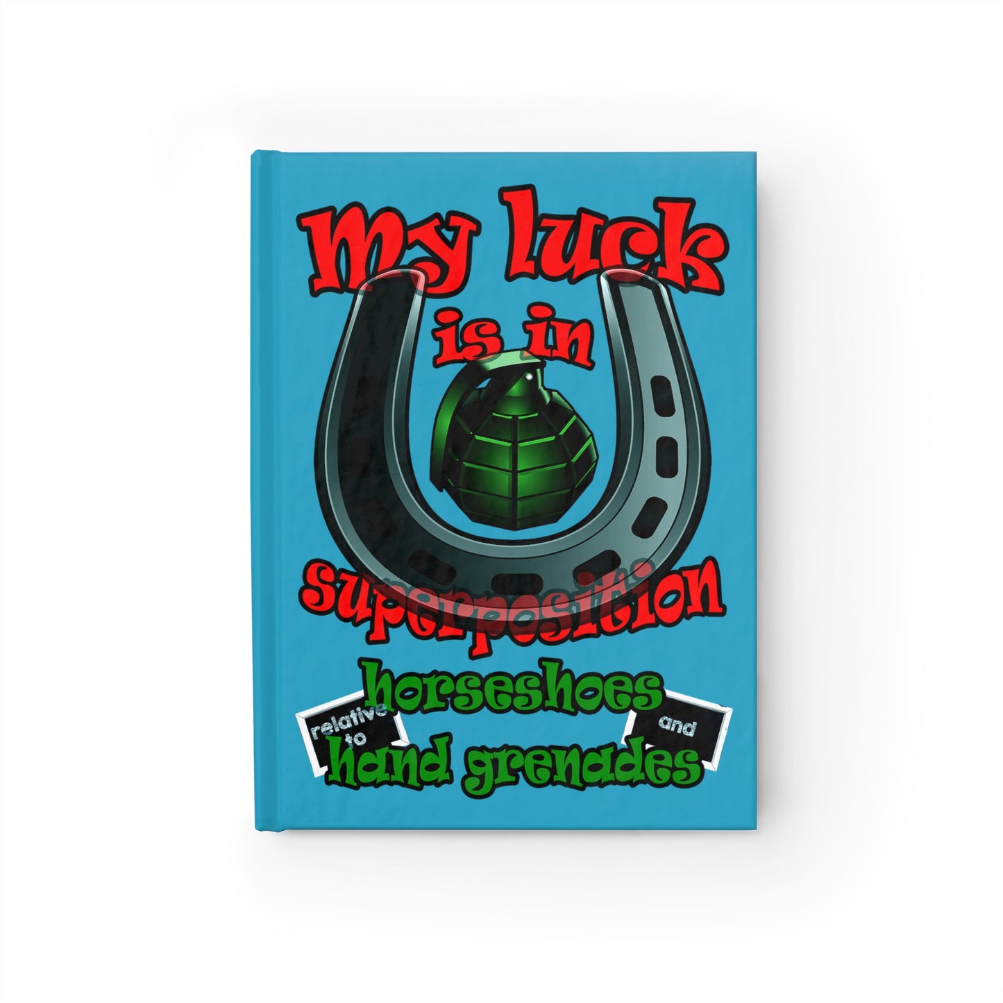 my luck - journal-blank (turquoise)