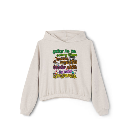 the bum's shit - Women's Cinched Bottom Hoodie