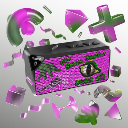 green monster - Jabba Bluetooth Speaker (pink swirl)