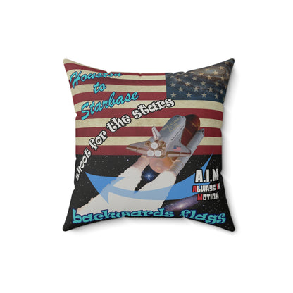 shoot for the stars - Faux Suede Square Pillow