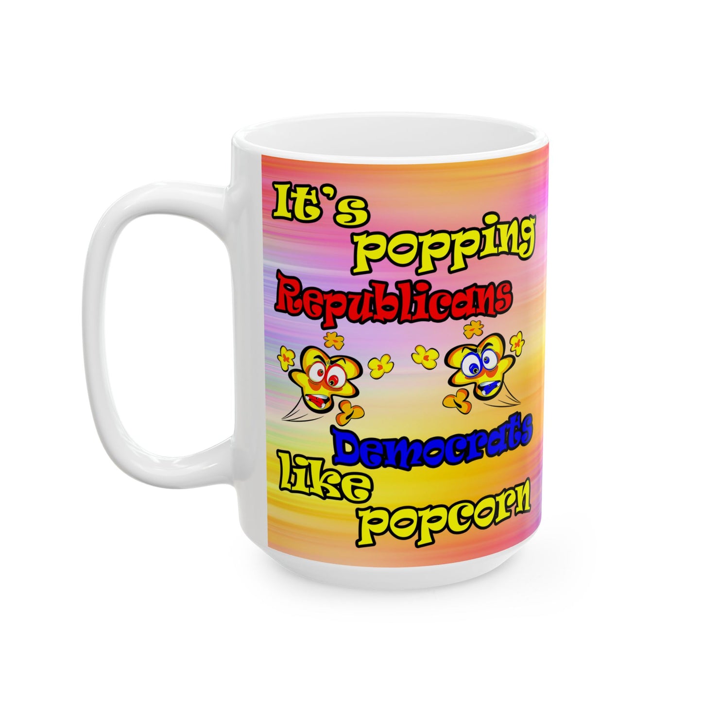 popping like popcorn - White Mug (color blur)