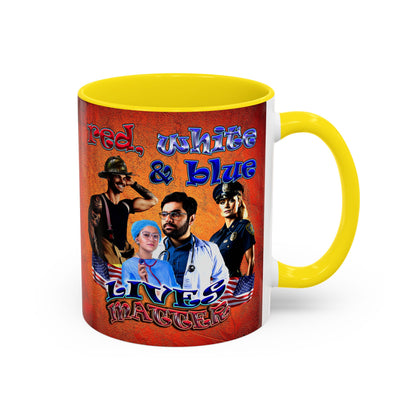 rw&b lives matter - Accent Mug (burnt orange)