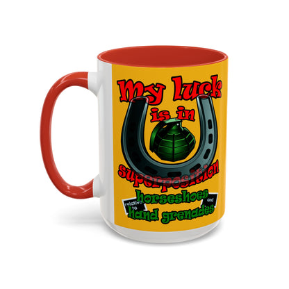 my luck - Accent Mug (yellow)