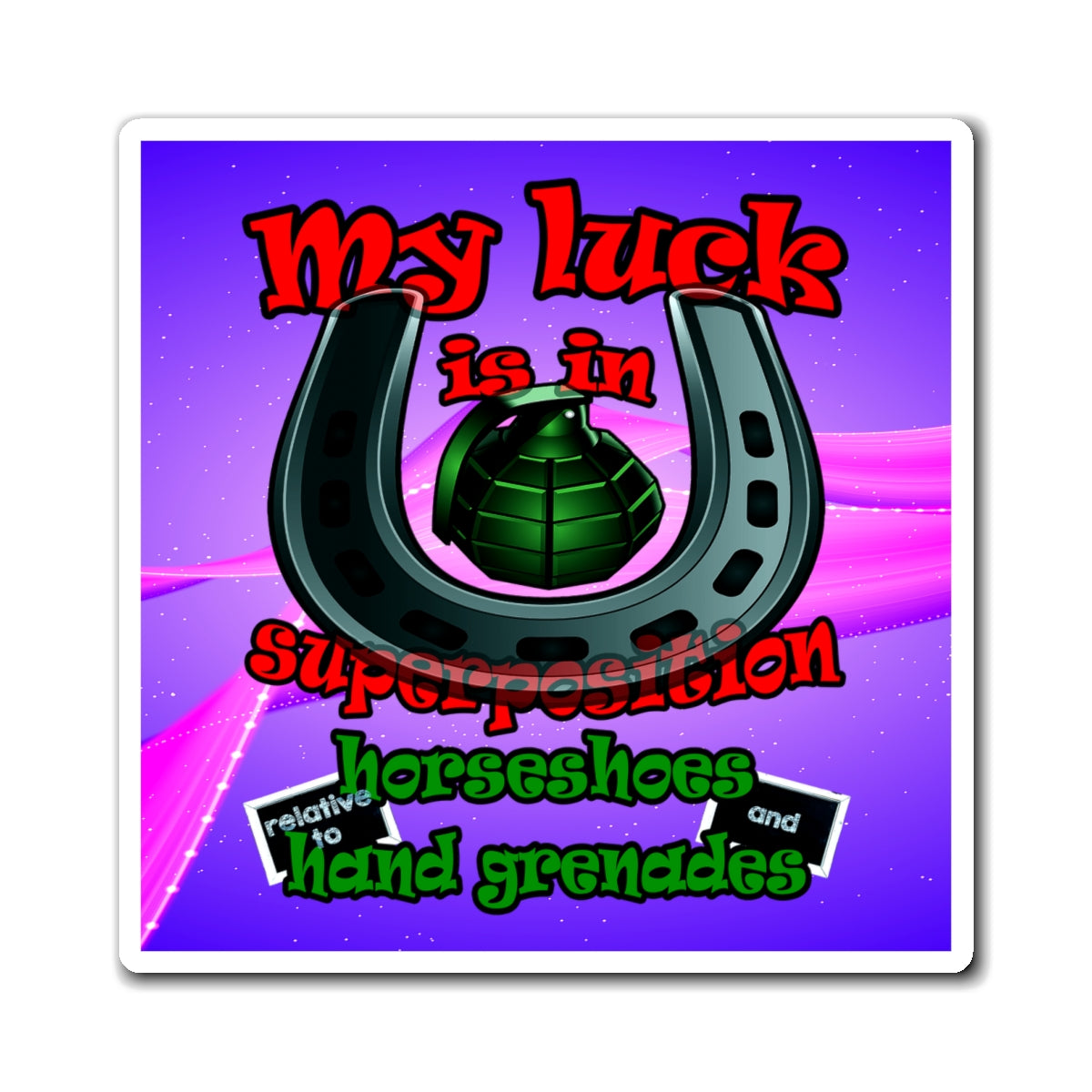 my luck - Magnets - (purple-pink wave)