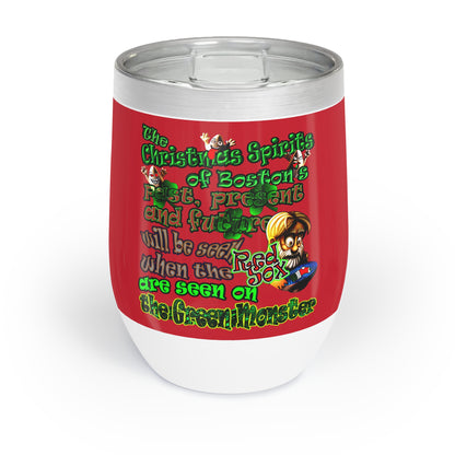 christmas spirits of boston - Chill Wine Tumbler (dark red)