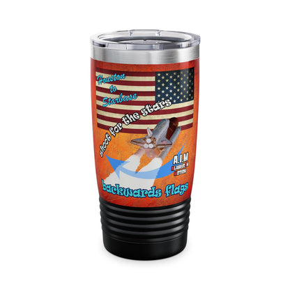 shoot for the stars - Ringneck Tumbler, 20oz (burnt orange)