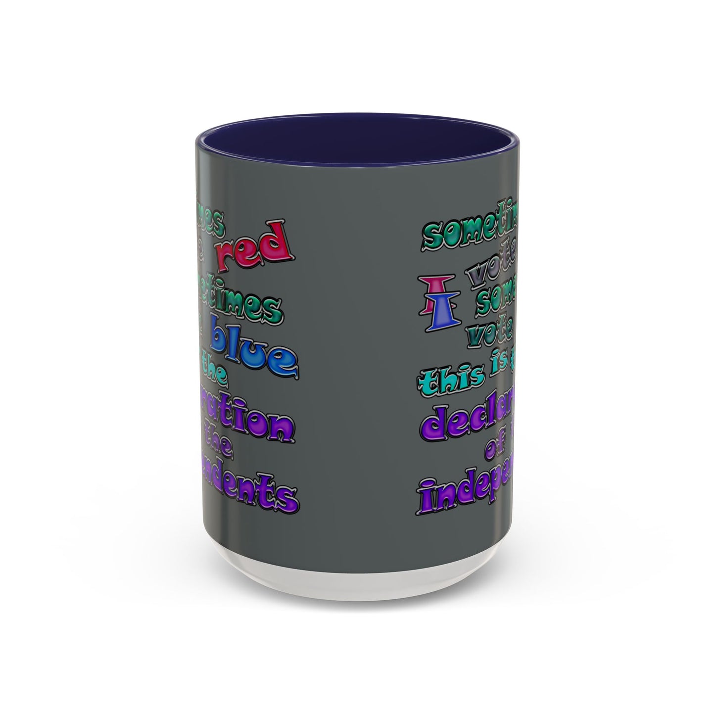 declaration of the independents - Accent Mug (dark grey)