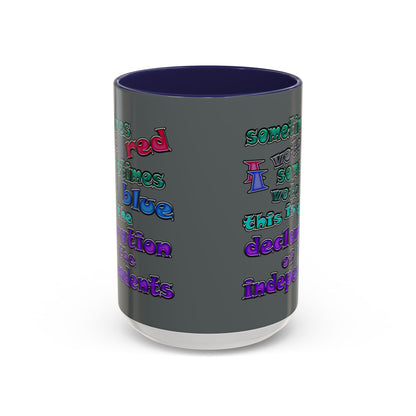 declaration of the independents - Accent Mug (dark grey)