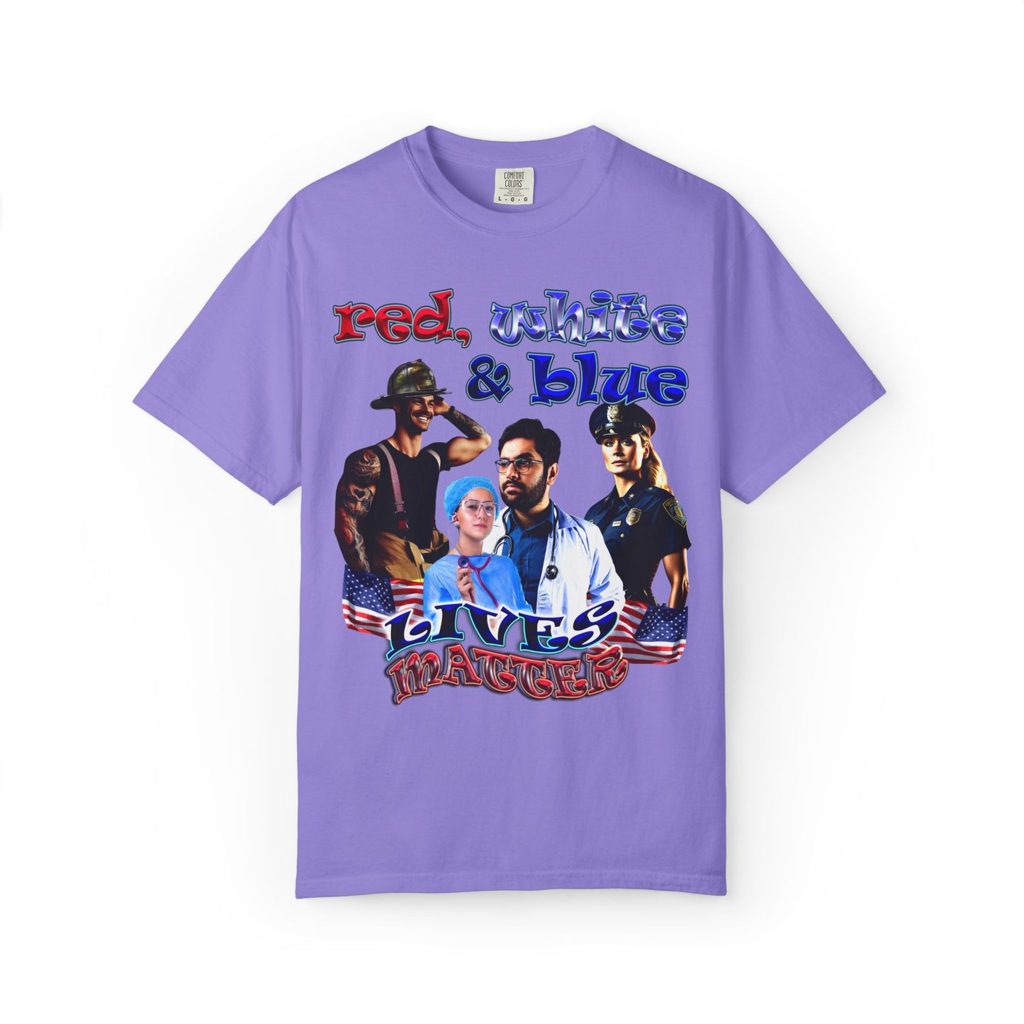 rw&b lives matter - Unisex Garment-Dyed T-shirt