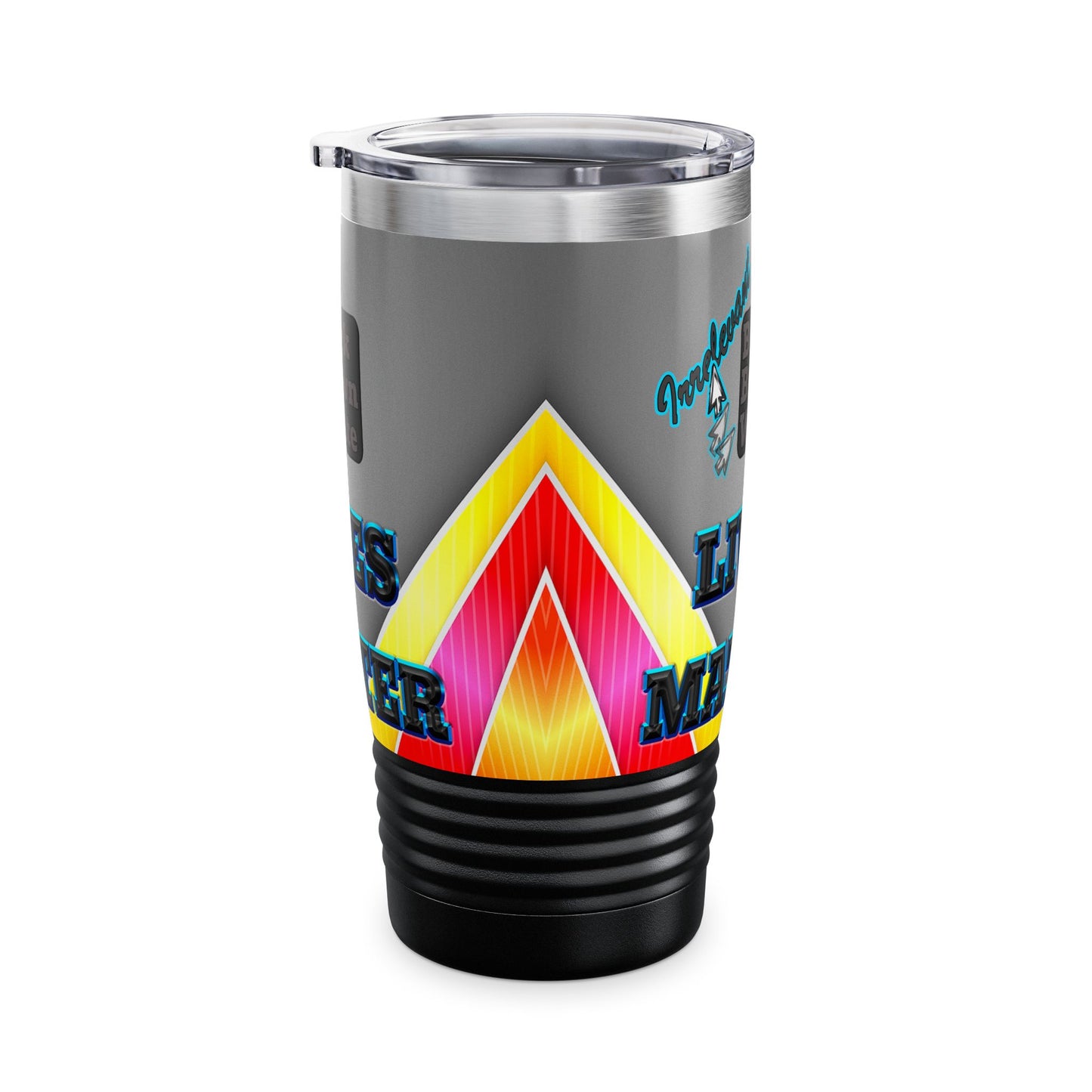 irrelevant - Ringneck Tumbler, 20oz (rainbow split)
