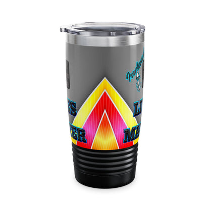 irrelevant - Ringneck Tumbler, 20oz (rainbow split)