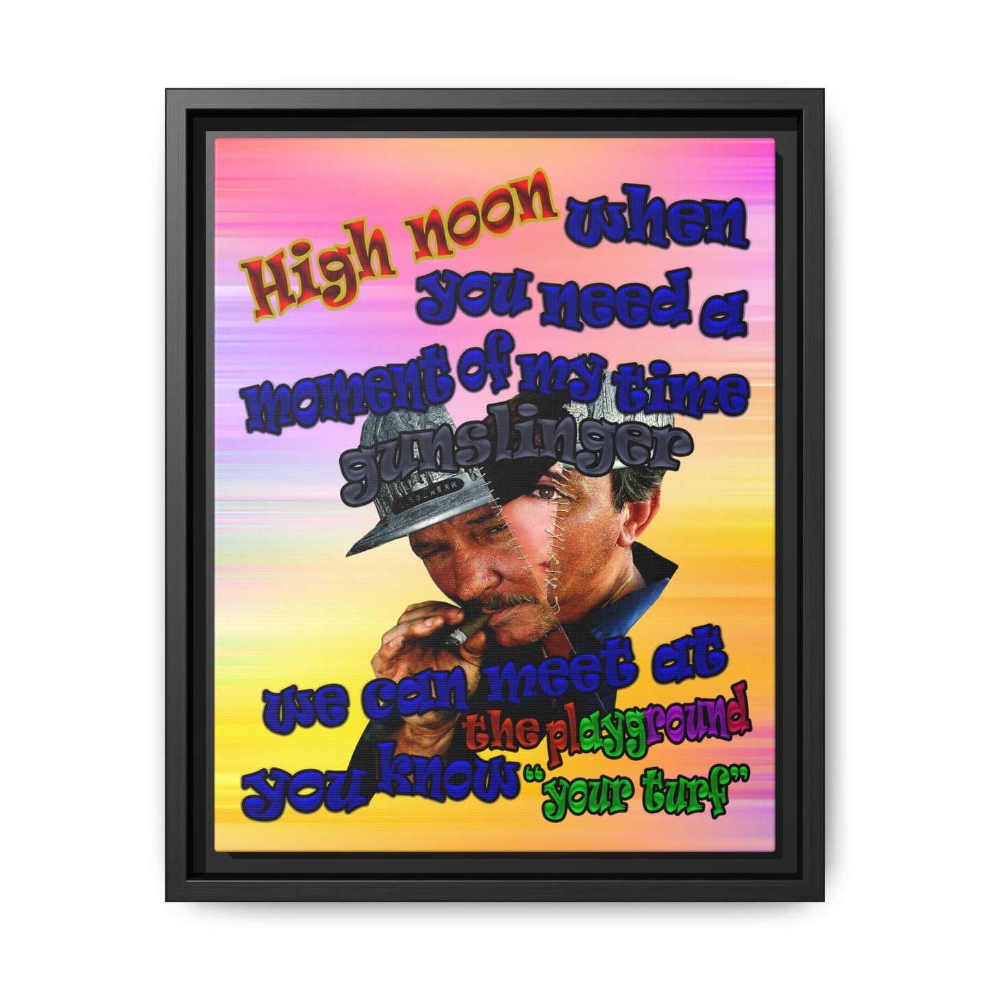 high noon - framed canvas art (color blur)