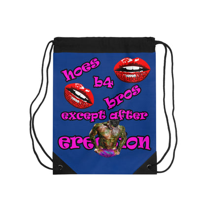hoes b4 bros - Drawstring Bag (dark blue)