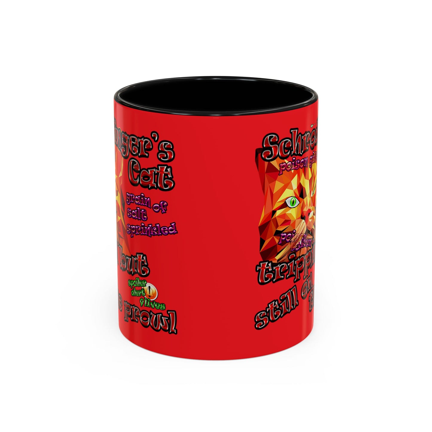 schrodinger's cat - Accent Mug (red)