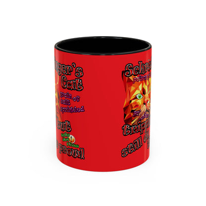 schrodinger's cat - Accent Mug (red)