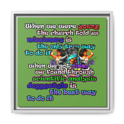 doggystyle - framed canvas art (green)