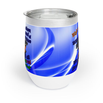 high noon - Chill Wine Tumbler (blue-white wave)
