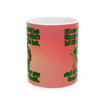 turtle race - White Mug (yellow-orange wave)