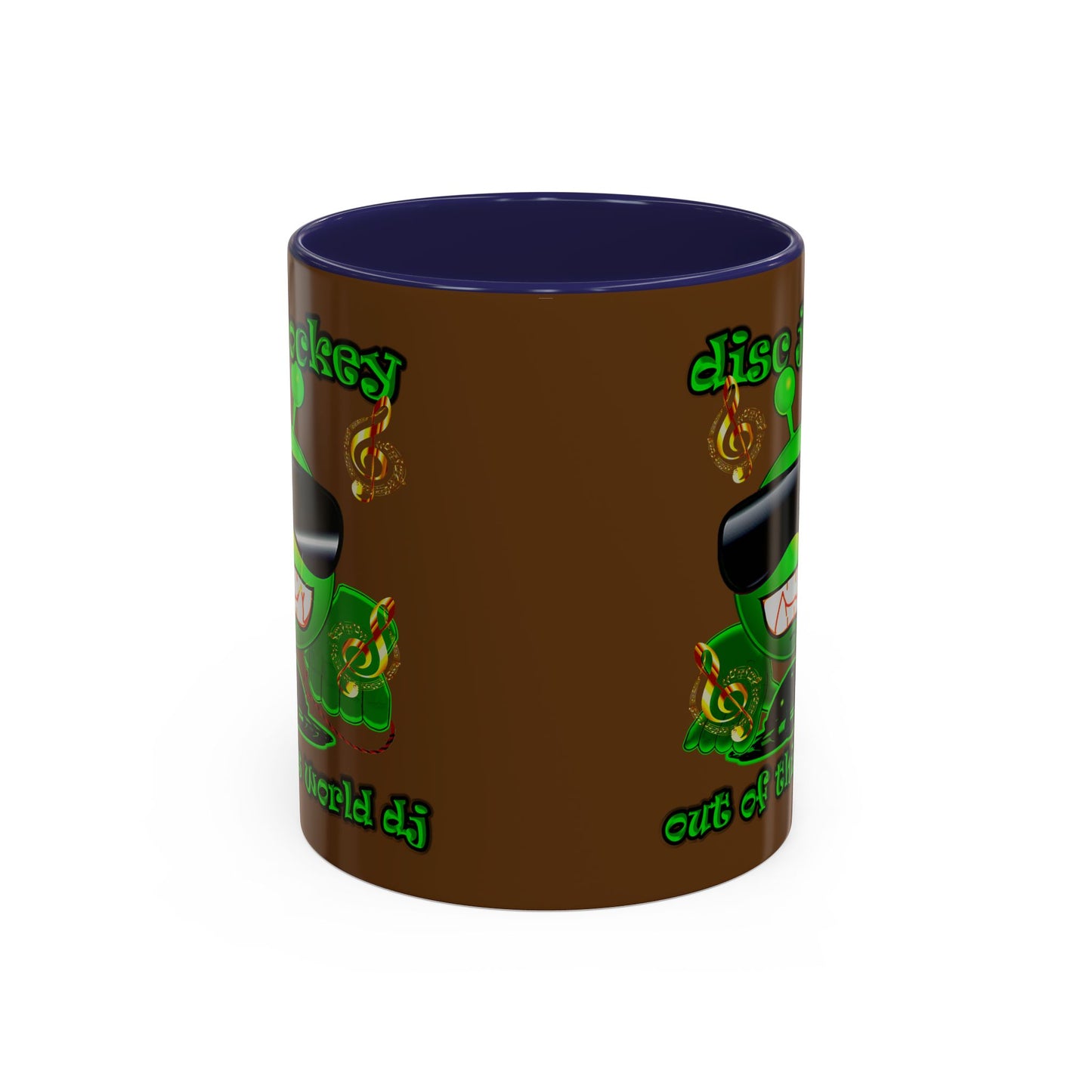 disc jockey - Accent Mug (brown)