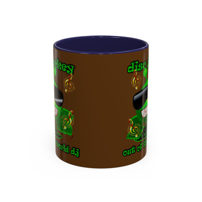 disc jockey - Accent Mug (brown)