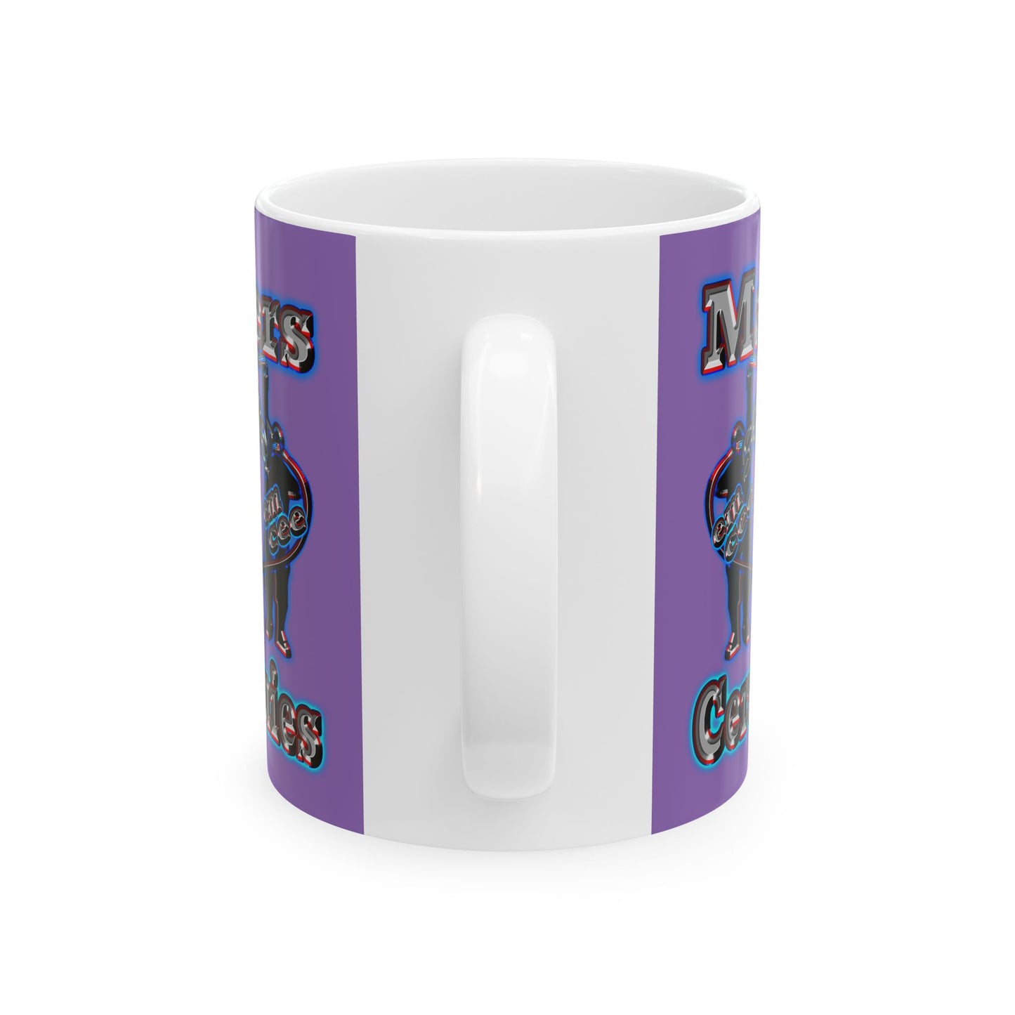 em cee squared - White Mug (light purple)