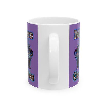 em cee squared - White Mug (light purple)