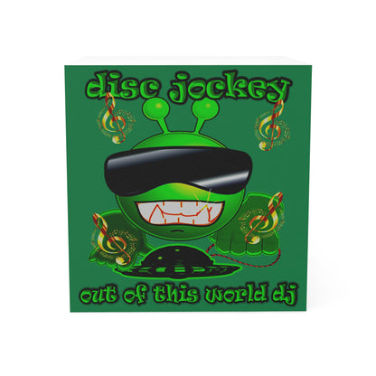 disc jockey - note cube (dark green)